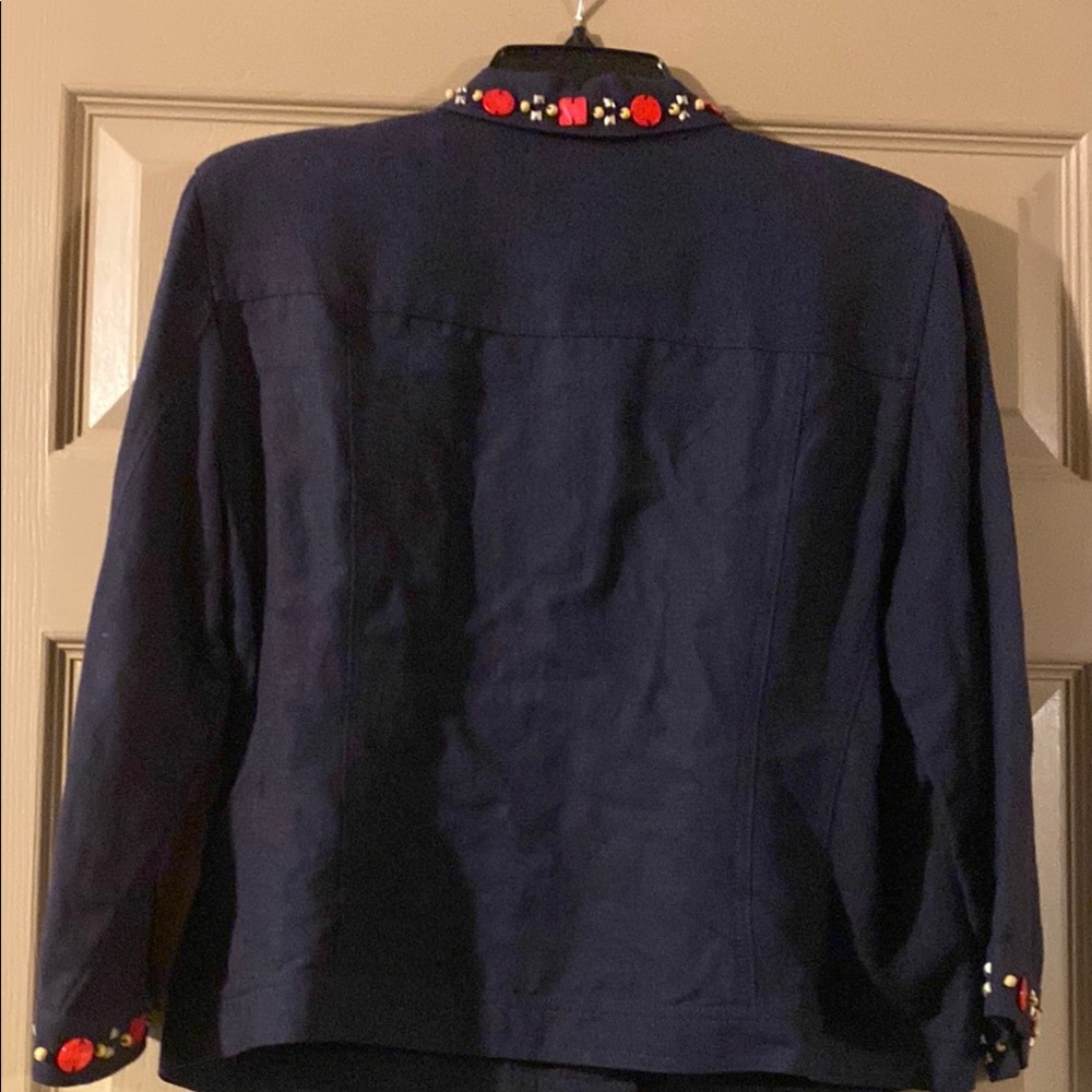 Ruby Rd Embellished Navy Jacket - Picture 7 of 7